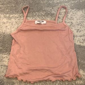 Lettuce Hem Pink Tank Top